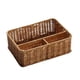 thumbnail image 5 of Cesta de almacenamiento con 3 compartimentos, organizador multiusos, caja de pañuelos 24x18x8cm, 5 of 9
