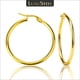 thumbnail image 2 of LUXUSTEEL-pendientes de aro de acero Inoxidable para hombre y mujer, aretes de Color dorado, joyería de oreja redonda, círculo grande/Pequeño, Bisutería, 2 of 4