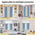 thumbnail image 6 of Blue Ombre Stripe Kitchen Curtains Short 54 Inch Length, Farmhouse Simple Striped Grommet Top Bedroom Living Room Curtains, Light Filtering Cafe Curtain Drapes 2 Panels Set 84''x54'', 6 of 9
