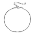 thumbnail image 2 of 2/3/4/5mm 7inch+2inch extender Rope Chain Bracelet Men Women Stainless Steel, 2 of 3