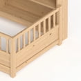 thumbnail image 4 of Miniyam Twin Size Wood Floor Bed with Guardrails, Storage & Bookshelf – Safe, Durable Design for Kids' Bedroom, Natural, 4 of 7