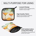 thumbnail image 3 of Yayeee Oven Mitts and Pot Holder Set of 4 Heat Resistant Kitchen Gloves Baking Hot Pad, Mid Century Glasses, 3 of 5