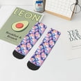 thumbnail image 7 of Rateoe graffiti style Skull flower Pattern Quarter Crew Socks,Toe Seamed Ankle Socks,Cotton Cushioned Breathable Athletic Crew Sports Socks, 7 of 7