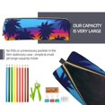 thumbnail image 6 of Ratiio Beach with Palm Trees Pattern Leather Pencil Case, Pencil Pouch with Durable Zipper, Compact and Stylish Organizer for Stationery, Art Supplies, Travel Essentials, 6 of 8
