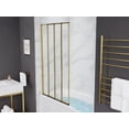 thumbnail image 3 of 56-in. x 33-in. Accordion-Style Bathtub Shower Door in Matte Black & Brushed Gold, 3 of 13