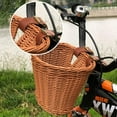 thumbnail image 2 of TINKER Rattan Bicycle Basket with Lid Handmade Rattan Bicycle Storage basket Bicycle Storage Small Back Basket, 2 of 7