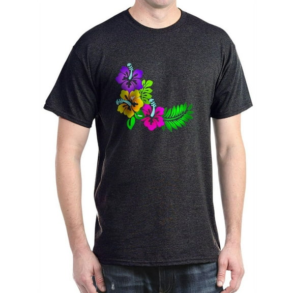 CafePress - Tropical Hibiscus Dark T Shirt - 100% Cotton T-Shirt