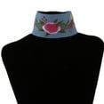 thumbnail image 1 of Collar bordado Yinane Vintage Jean Flor Punk Gótico Azul, 1 of 8