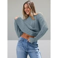 thumbnail image 4 of Women's Oversized Cable Knit Crewneck Sweaters Warm and Fashionable Winter Clothing for Women Great Gifts, 4 of 5