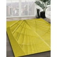 thumbnail image 3 of Ahgly Company Machine Washable Indoor Square Transitional Golden Yellow Area Rugs, 8' Square, 3 of 7