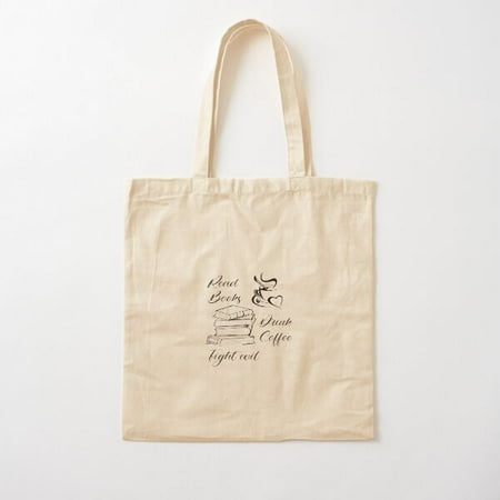 Read Books Drink Coffee Fight Evil  Funny Book Lover  Reader Book Classic T-Shirts Cotton Tote Bag Canvas Tote Bag  Family Gift For Mother  Her