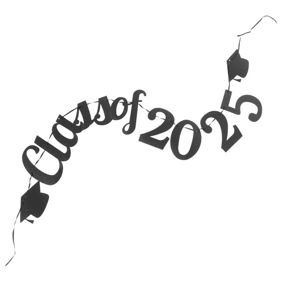Graduation Party Banner Background Banners Table Top Decor Celebration Black