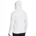 thumbnail image 5 of JoveMarine Unisex UPF 50+ Summer Jacket - Lightweight Fashion Sun Protection Hoodie Long Sleeve Breathable UV Resistant Thin Coat for Outdoor,White L, 5 of 6