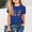 Blue, variant on Short T-Shirts Sleeve Kids Girls Round Neck Shirt Printed Loose Blouses Shirt Top Blue Size 5 Years