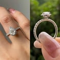 thumbnail image 3 of Cora Jewellery 1CT Pear Moissanite Halo Engagement Ring For Women , 14K Yellow Gold, 3 of 7