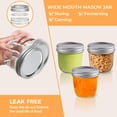 thumbnail image 3 of Frasco de vidrio Mason Jars ComSaf, boca ancha, 240 ml, con tapa, 6 unidades, 3 of 9