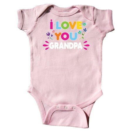 

Inktastic I Love You Grandpa with Flowers Gift Baby Girl Bodysuit