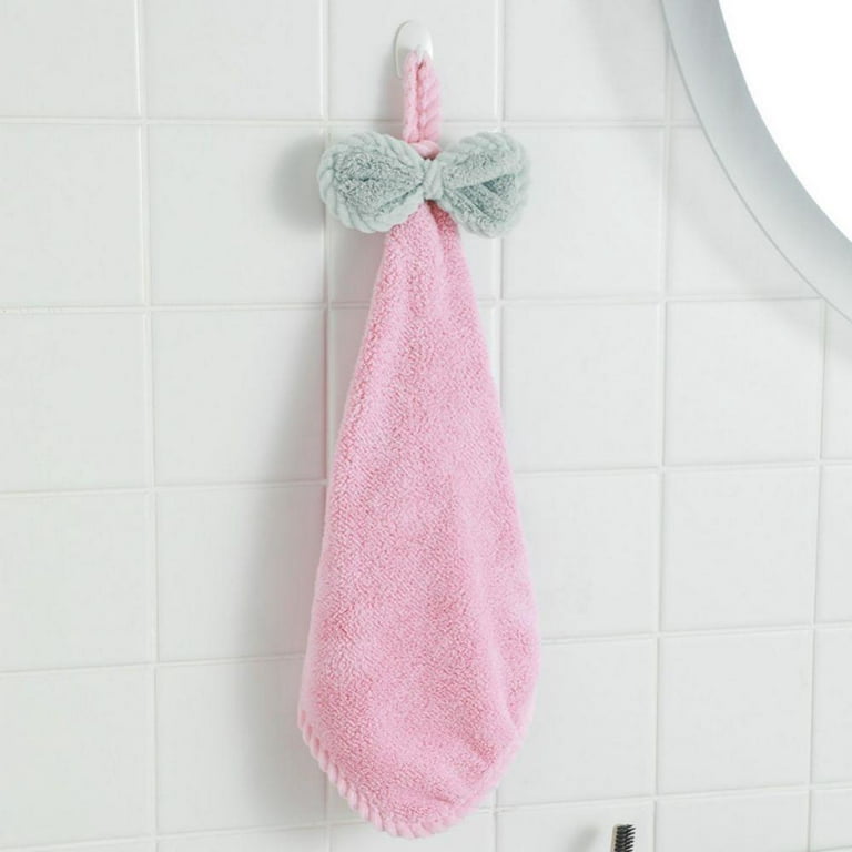NEW Bowknot Velvet Hand Towel for Kitchen Bathroom Microfiber Soft