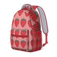 thumbnail image 2 of Pink Strawberry Plants Fruit Backpack for School,Cute School Bag,Schoolbag with Adjustable Shoulder Straps & Padded Back,15.3"x11"x6.7", 2 of 6