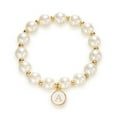thumbnail image 2 of YYKihy Initial Pearl Bracelet Flower Girl Bracelet Proposal For Girls Dainty Gold Pearl Bracelets With Letter A Z Personalized Name Jewelry Birthday Christmas Wedding For Her, 2 of 9