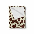 thumbnail image 2 of Cow Print Soft Flannel Fleece Blanket, Cattle Skin with Brown Spots Agriculture Cow Oxen Hide Camouflage Pattern, Cozy Plush for Indoor and Outdoor Use, 70" x 90", Pale Yellow Brown, by Ambesonne, 2 of 6