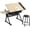 with 2 Drawers - maple, variant on Adjustable Drawing Table with Stool, 2 Drawer Drafting Desk for Artists, Tiltable Tabletop for Home Office, School & Studio, Wooden Architect Desk, White