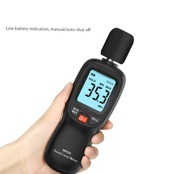 Sound Level Meter,Noise Decibel Sound Meter Decibel Tester 30-130db(a) Lcd Sound Meter Eryue 30-130db(a) Rusuo Xibany