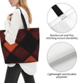 thumbnail image 5 of Large Capacity Single Shoulder Shopping Bag 19.7×15.7×5.9in Main Pocket Large To Accommodate Your Daily Needs Can Be Portable Can Be A Single Shoulder Back Argyle Plaid Darkorange_3, 5 of 8