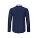 thumbnail image 3 of Blusa y camisa de manga larga con cuello vuelto para hombre, cárdigan liso con cuello vuelto, blusa de negocios con botones de poliéster para hombre, 3 of 8