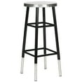 thumbnail image 3 of SAFAVIEH Kenzie Iron Silver Dipped 30" Barstool, Black, 3 of 7
