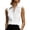 *White, variant on VBVC Women's Collared Button Down Sleeveless Blouse , Ladies' Pleated Front Work Office Tank Top , Linen Business Casual Tops For Women,Beige,S-2XL