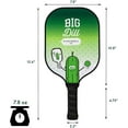 Big Dill Pickleball Co. Original Graphite Carbon Fiber Pickleball Paddles Set of 2 Paddles with