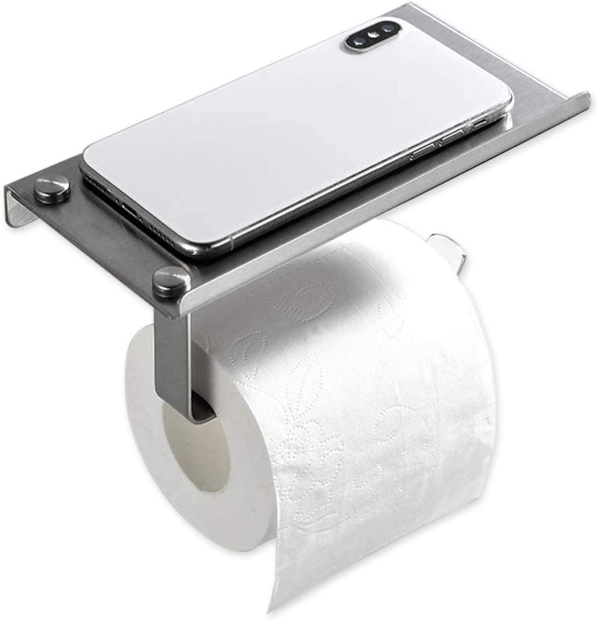 Details about   Stainless Steel Bathroom Paper Roll Holder Wall-Mounted Rack Toilet Attachme 