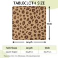 thumbnail image 2 of Leopard Pattern Square Fitted Tablecloth with Elastic Edge,Square Table Cover,Washable Elastic Table Cover for Home Kitchen Party Decor 36"x36", 2 of 6
