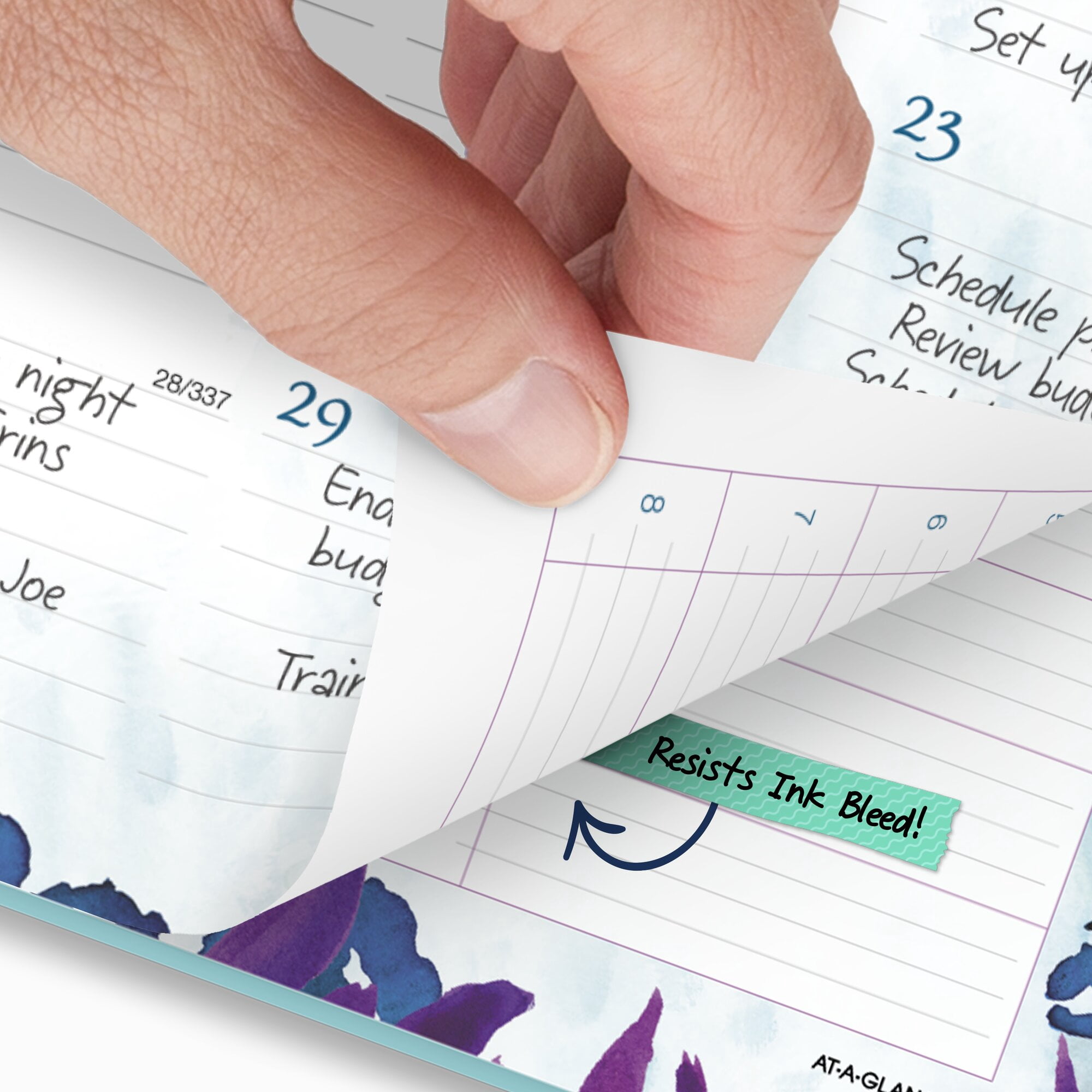 AT-A-GLANCE Wild Washes 2027 Weekly Monthly Appointment Book Planner Teal Large