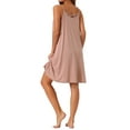 thumbnail image 3 of INSPIRE CHIC Women's Valentines Day Nightgown Sleeveless Spaghetti Strap Cross Back Sleepwear Dress Nightwear M Pink, 3 of 6