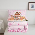 thumbnail image 5 of Manfei Farmhouse Rustic Christmas Full Size Comforter Sets,Colorful Bell Bedding Comforter Set,Xmas Reversible,3 Pieces,1 Comforter and 2 Pillowcases, 5 of 7