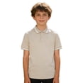 thumbnail image 4 of Polo Shirt Boys Short Sleeve Beige Button up Shirt Boys Summer Clothes Boys Size 13-14 Years Shirts, 4 of 5
