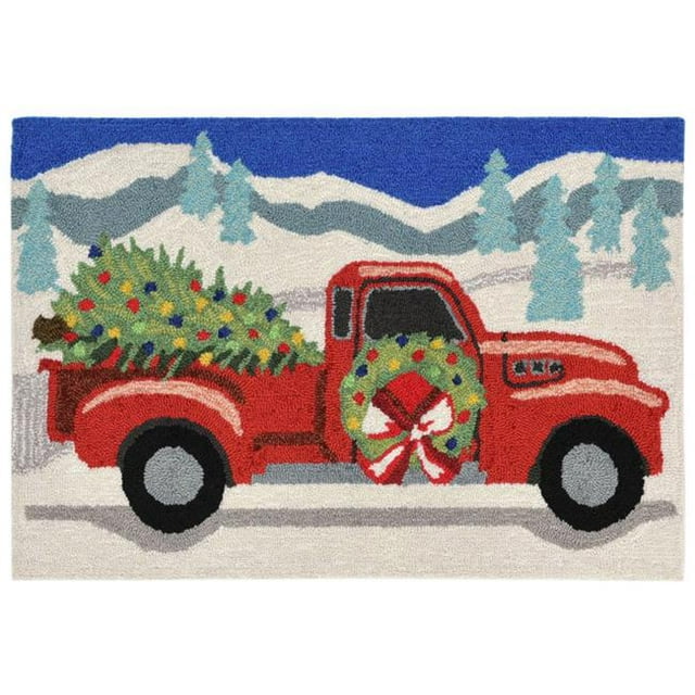 Trans-Ocean Imports FTP34184047 Liora Manne Frontporch Joy Ride Hand Tufted Indoor & Outdoor Rug, Grey - 30 x 48 in.