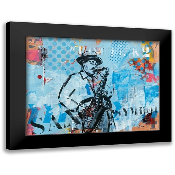 Vieux, Thierry 14x12 Black Modern Framed Museum Art Print Titled - Jazz IV