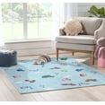 thumbnail image 6 of Well Woven Kids Rugs Traffic Modern Light Blue Printed Distressed Machine Washable 6' x 9' Area Rug, 6 of 7