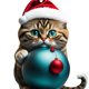 thumbnail image 2 of Figuras de gato de Navidad, decoración bonita y encantadora, árbol de decoración para gato, decoraciones colgantes para coche, 2 of 5