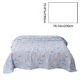 thumbnail image 3 of Linnome Animals Peaches Printed Summer Quilt Washed Cotton Soft Breathable Machine Washable for Spring Fall 70.87x78.74in Blue#03, 3 of 6