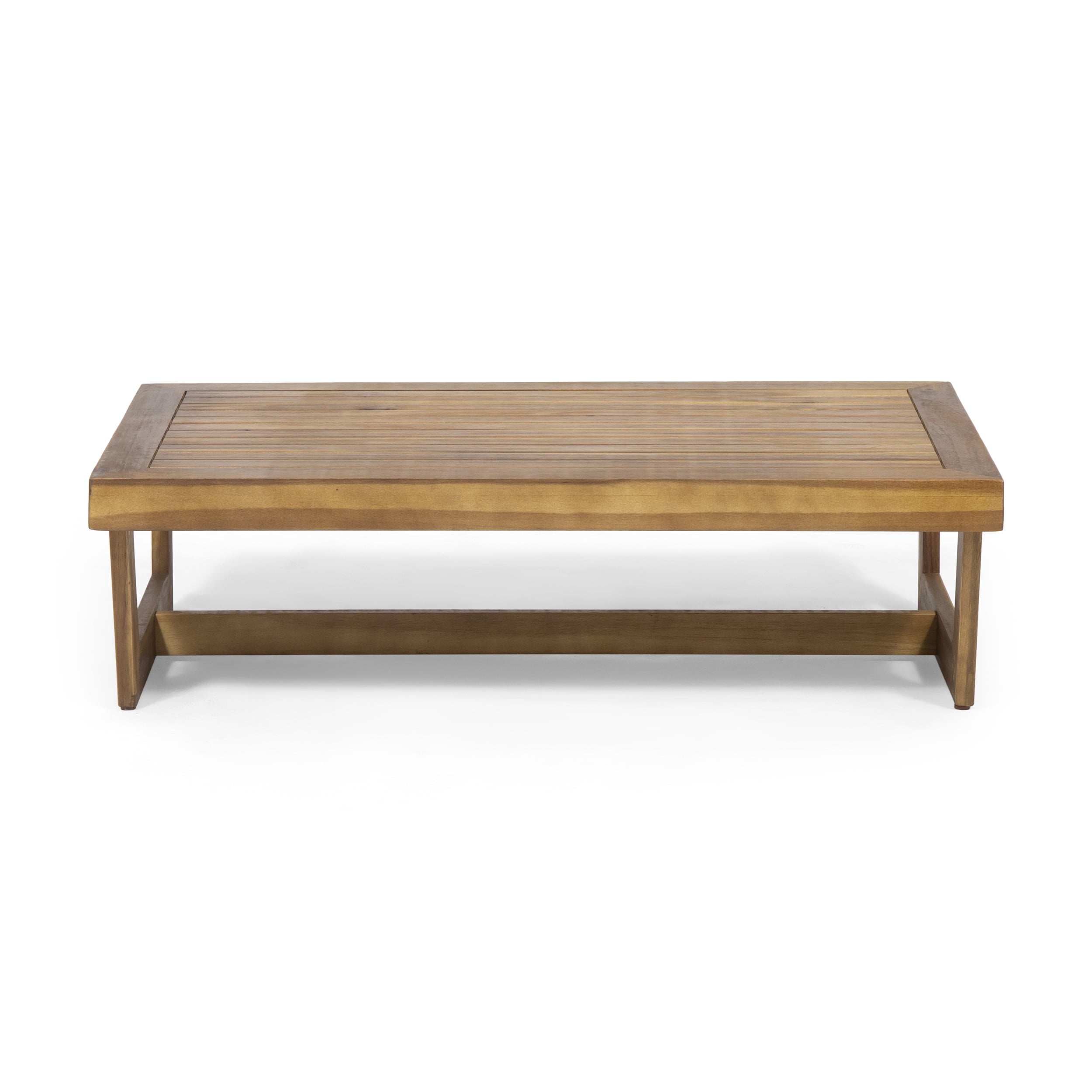 GDF Studio Elloree Outdoor Acacia Wood Coffee Table, Teak