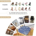 thumbnail image 5 of Seat Covers for Dining Room Chairs, Stretch Printed Chair Covers with Ties, Square Removable Washable Chair Protector Seat Cushion Slipcovers for Kitchen, Office(Set of 4, Blue Flower), 5 of 6