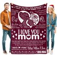 thumbnail image 1 of LHSHID Mom Gifts Birthday Gifts for Mom Blankets Gift Blanket Flannel Soft and Comfortable Anti static Bed Sofa Blanket 60x80in, 1 of 5