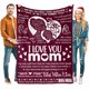 thumbnail image 1 of LHSHID Mother Blanket Warm Soft Throw Blanket Mom Gifts for Mothers Day Birthday Gifts for Mom from Daughter Son I Love You Mom(Grey) 50x60in, 1 of 6
