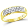 thumbnail image 3 of 14K Yellow Gold His Hers Round Diamond Halo Matching Wedding Set 7/8ctw, Womens Size: 5-10, Mens Size: 7-13, 3 of 4