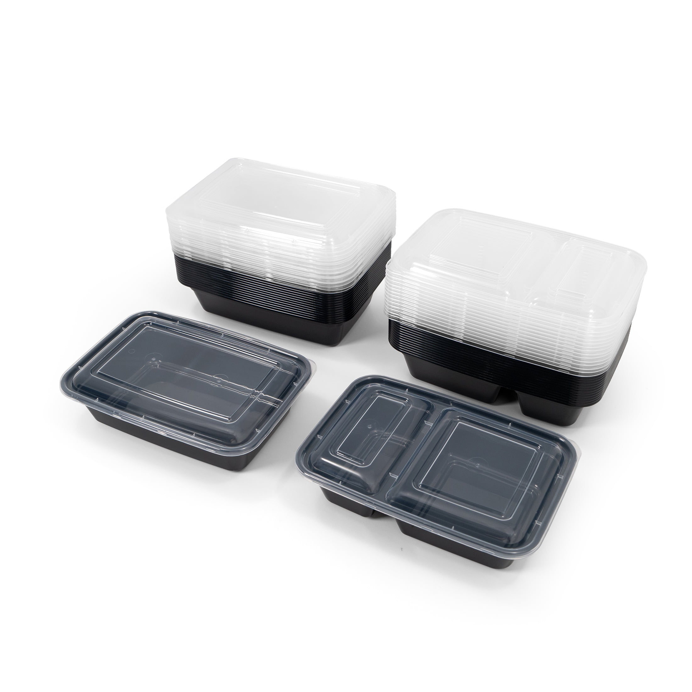 Mainstays 60-Piece Meal Prep Container Set with BPA-Free Plastic in Two Sizes