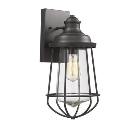 

Lucas Industrial-Style 1 Light Textured Black Outdoor & Indoor Wall Sconce - 16 in.